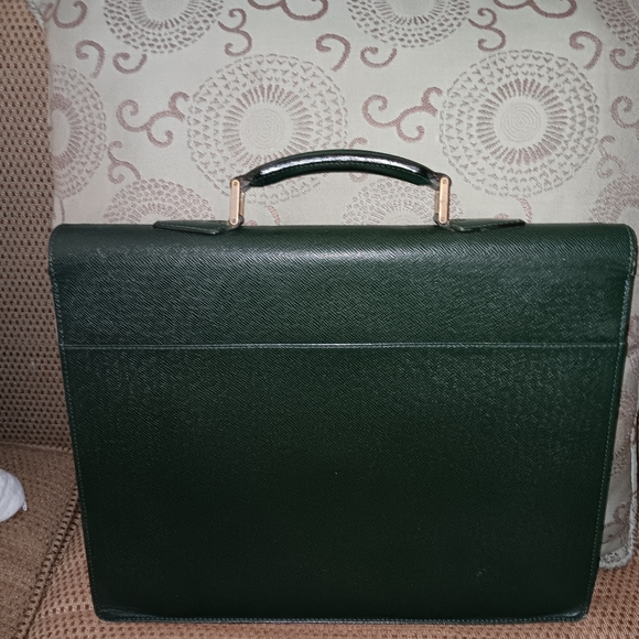 Louis Vuitton green Taiga briefcase with key - Picture 3 of 8